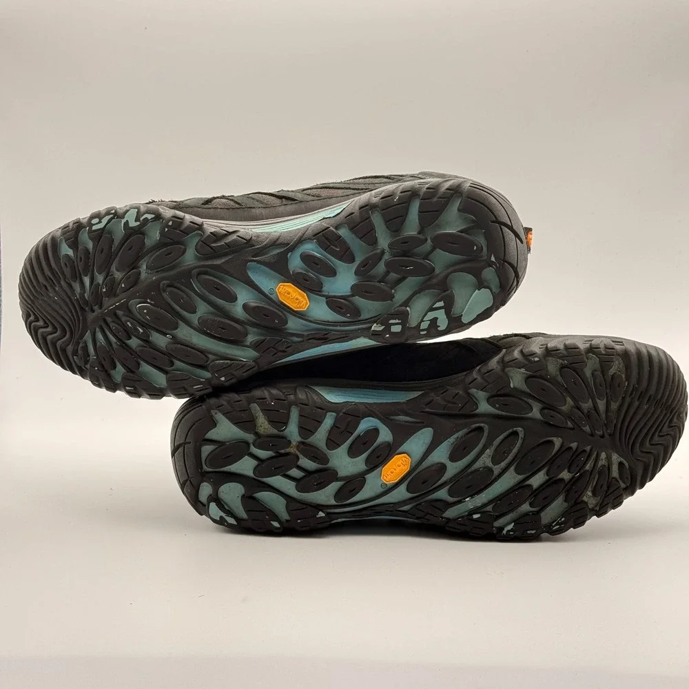 Merrell Women's Brown and Light Blue Athletic Trail Shoes
